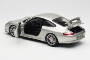 Porsche 911 996 GT3 シルバー Hot Wheels 1:18 C2590 メタル - 画像 5/8