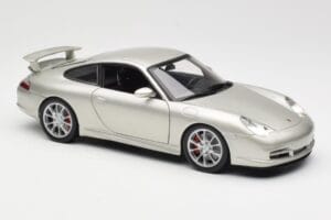 Porsche 911 996 GT3 シルバー Hot Wheels 1:18 C2590 メタル - 画像 6/8
