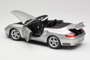 Porsche 911 996 Turbo カブリオレ シルバー Maisto 1:18 31660 メタル - 画像 5/8