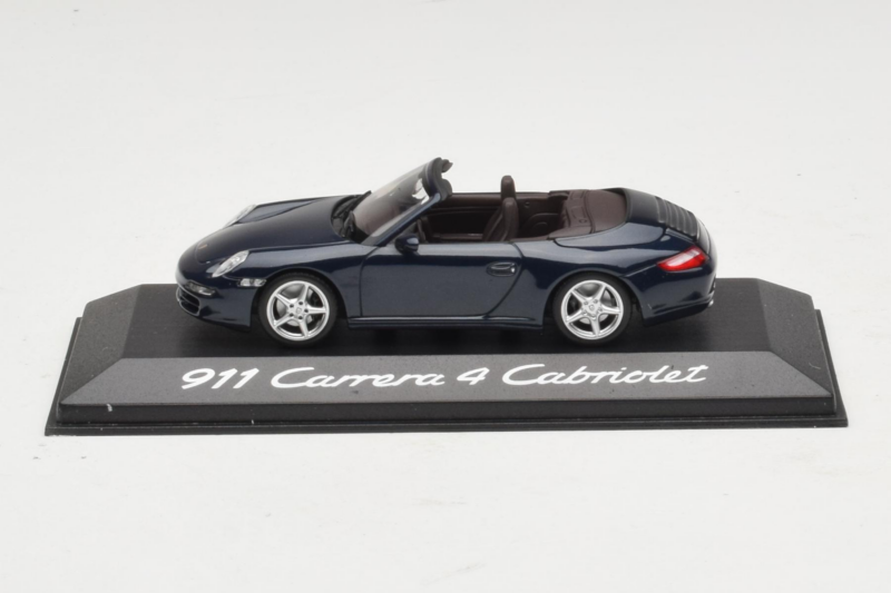 Porsche 911 997 Carrera 4 カブリオレ ダークブルー Minichamps 1:43 WAP02015216-P1 メタル