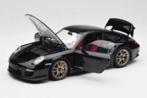 Porsche 911 997 GT2 RS ブラック & シルバー ホイール Minichamps 1:18 100069401 メタル - 画像 2/8