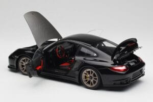 Porsche 911 997 GT2 RS ブラック & シルバー ホイール Minichamps 1:18 100069401 メタル - 画像 5/8