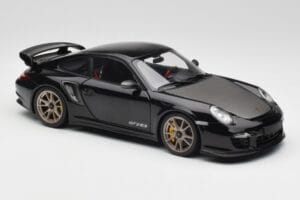 Porsche 911 997 GT2 RS ブラック & シルバー ホイール Minichamps 1:18 100069401 メタル - 画像 6/8
