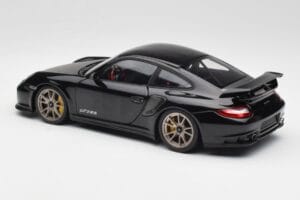 Porsche 911 997 GT2 RS ブラック & シルバー ホイール Minichamps 1:18 100069401 メタル - 画像 7/8