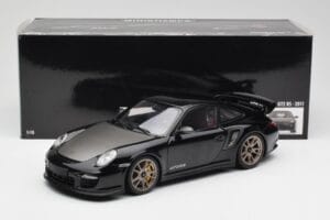 Porsche 911 997 GT2 RS ブラック & シルバー ホイール Minichamps 1:18 100069401 メタル - 画像 8/8
