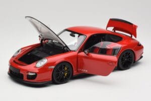 Porsche 911 997 GT2 RS レッド ブラックホイール Minichamps 1:18 100069407 メタル - 画像 2/8