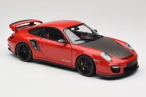 Porsche 911 997 GT2 RS レッド ブラックホイール Minichamps 1:18 100069407 メタル - 画像 6/8