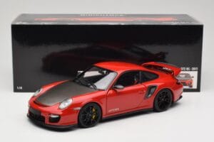 Porsche 911 997 GT2 RS レッド ブラックホイール Minichamps 1:18 100069407 メタル - 画像 8/8