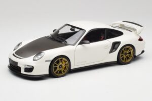 Porsche 911 997 GT2 RS ホワイト & ゴールド ホイール Minichamps 1:18 100069406 メタル