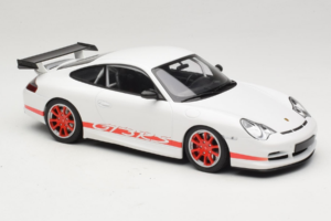 Porsche 911 996 GT3 RS ホワイト レッドストライプ Minichamps 1:18 155062020 メタル - 画像 4/6