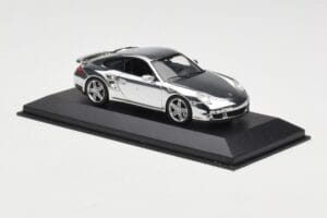 Porsche 911 997 Turbo Chrome Silver Minichamps 1:43 WAP02060816-R メタル - 画像 3/5