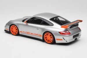 Porsche 911 997.1 GT3 RS シルバー オレンジホイール Minichamps 1:18 155062120 メタル - 画像 5/6