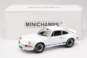 Porsche 911 Carrera RSR Group 4 GT ホワイト & ブルー 1973 Minichamps 1:18 107065020 メタル - 画像 6/6