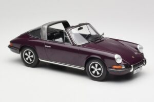 Porsche 911 E Targa パープル Norev 1:18 187644 メタル - 画像 5/7
