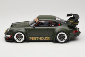 Porsche 911 RWB Penthouse Kaki Green GT Spirit 1:18 GT559 レジン - 画像 3/6