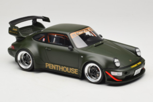 Porsche 911 RWB Penthouse Kaki Green GT Spirit 1:18 GT559 レジン - 画像 4/6