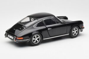 Porsche 911 S ブラック Schuco 1:18 450047200 メタル - 画像 3/8