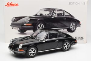 Porsche 911 S ブラック Schuco 1:18 450047200 メタル - 画像 8/8