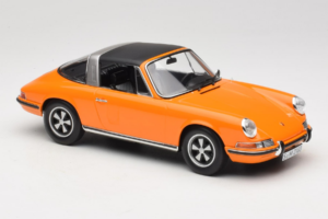 Porsche 911 T Targa オレンジ Norev 1:18 187220 メタル - 画像 6/8