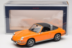 Porsche 911 T Targa オレンジ Norev 1:18 187220 メタル - 画像 8/8