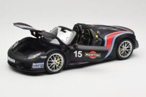 Porsche 918 Spyder Weissach Package Matt Black With Martini Stripes Minichamps 1:18 110062445 メタル - 画像 2/8