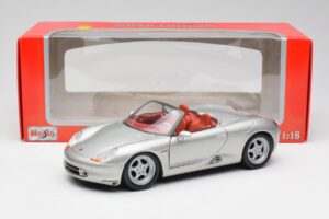 Porsche Boxster 986 シルバー Maisto 1:18 37800-M3 メタル - 画像 8/8
