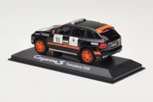 Porsche Cayenne 955 S Transsyberia #10 ブラック オレンジ 2008 Minichamps 1:43 WAP02001819 メタル - 画像 3/4