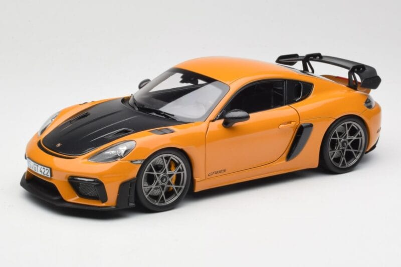 Porsche Cayman GT4 RS 982 Weissach Package Bahama Yellow Norev 1:18 187252 メタル