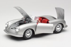 Porsche No. 1 356 Roadster フィッシュシルバー Maisto 1:18 31853 メタル - 画像 2/8