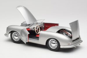 Porsche No. 1 356 Roadster フィッシュシルバー Maisto 1:18 31853 メタル - 画像 5/8