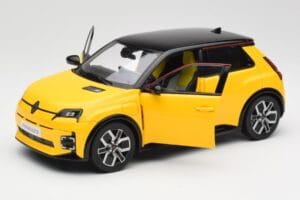 Renault 5 E-Tech Pop イエロー & ブラック Norev 1:18 185500 メタル - 画像 7/8