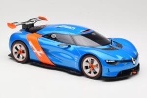 Alpine A110-50 ブルー & オレンジ Norev 1:18 185147 メタル - 画像 4/6