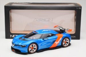 Alpine A110-50 ブルー & オレンジ Norev 1:18 185147 メタル - 画像 6/6