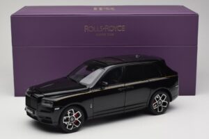 Rolls-Royce Cullinan ブラック Gold Coachline & Shadow Wheels OEM 1:18 028-15A メタル - 画像 8/8