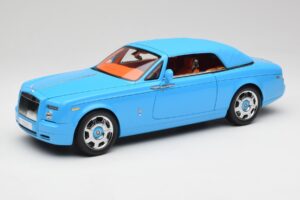 Rolls-Royce Phantom Drophead Coupe Powder ブルー Kyosho 1:18 08871BL メタル - 画像 3/10