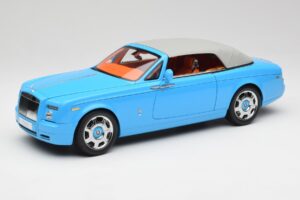 Rolls-Royce Phantom Drophead Coupe Powder ブルー Kyosho 1:18 08871BL メタル - 画像 4/10