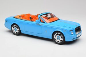 Rolls-Royce Phantom Drophead Coupe Powder ブルー Kyosho 1:18 08871BL メタル - 画像 8/10