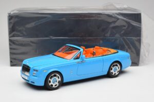 Rolls-Royce Phantom Drophead Coupe Powder ブルー Kyosho 1:18 08871BL メタル - 画像 10/10