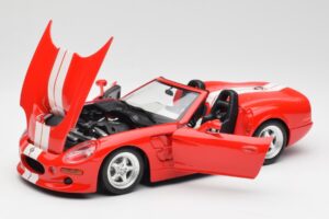 Shelby Series 1 カブリオレ レッド Bburago 1:18 3353 メタル - 画像 2/8