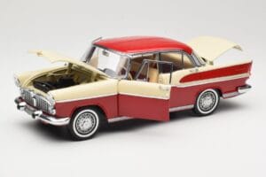 Simca Chambord レッド & アイボリー Norev 1:18 185721 メタル - 画像 2/8