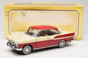 Simca Chambord レッド & アイボリー Norev 1:18 185721 メタル - 画像 8/8
