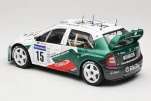 Skoda Fabia WRC #15 T. Gardemeister / P. Lukander WRC 1999 Solido 1:18 90457 メタル - 画像 7/8