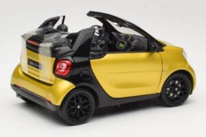 Smart Fortwo 453 カブリオレ ブラック＆イエロー Norev 1:18 B66960289 メタル - 画像 3/8