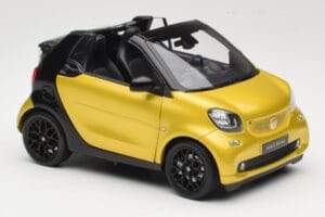 Smart Fortwo 453 カブリオレ ブラック＆イエロー Norev 1:18 B66960289 メタル - 画像 6/8