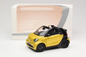 Smart Fortwo 453 カブリオレ ブラック＆イエロー Norev 1:18 B66960289 メタル - 画像 8/8