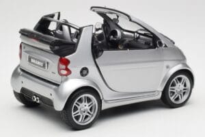Smart Fortwo W450 Brabus Cabrio シルバー ディーラー エディション Kyosho 1:18 0017769V001C05Q00 メタル - 画像 3/8