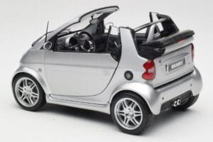 Smart Fortwo W450 Brabus Cabrio シルバー ディーラー エディション Kyosho 1:18 0017769V001C05Q00 メタル - 画像 7/8