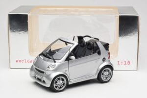 Smart Fortwo W450 Brabus Cabrio シルバー ディーラー エディション Kyosho 1:18 0017769V001C05Q00 メタル - 画像 8/8
