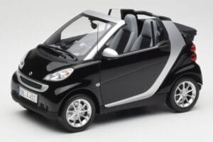 Smart Fortwo カブリオ W451 ブラック & シルバー Minichamps 1:18 Q0022566V001C18Q00 メタル