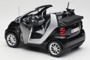 Smart Fortwo カブリオ W451 ブラック & シルバー Minichamps 1:18 Q0022566V001C18Q00 メタル - 画像 5/8
